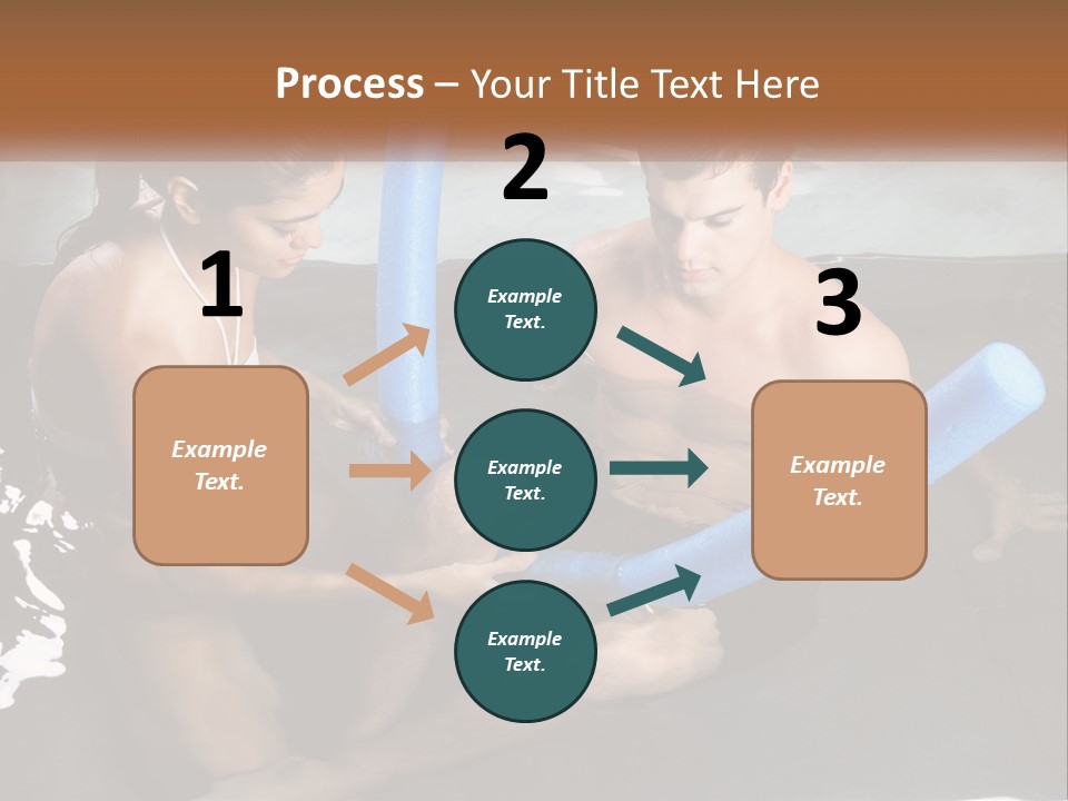 A Man And A Woman In A Swimming Pool PowerPoint Template