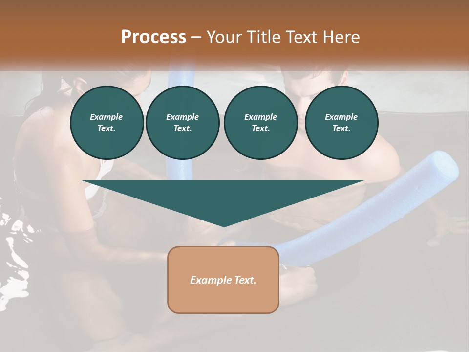 A Man And A Woman In A Swimming Pool PowerPoint Template