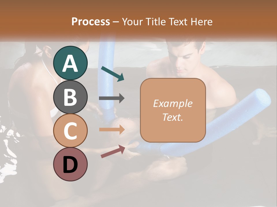 A Man And A Woman In A Swimming Pool PowerPoint Template