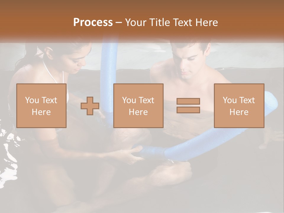 A Man And A Woman In A Swimming Pool PowerPoint Template