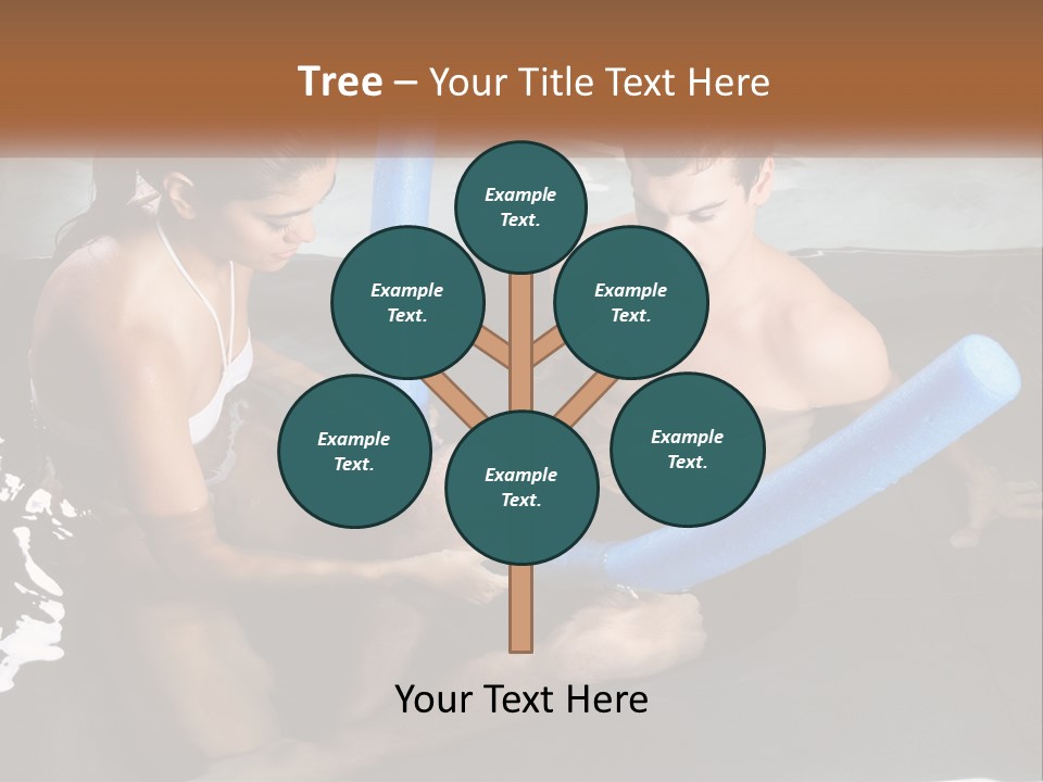 A Man And A Woman In A Swimming Pool PowerPoint Template