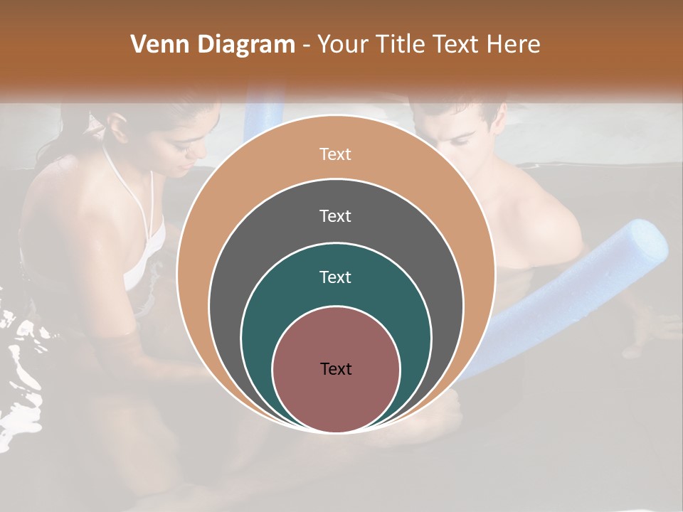 A Man And A Woman In A Swimming Pool PowerPoint Template