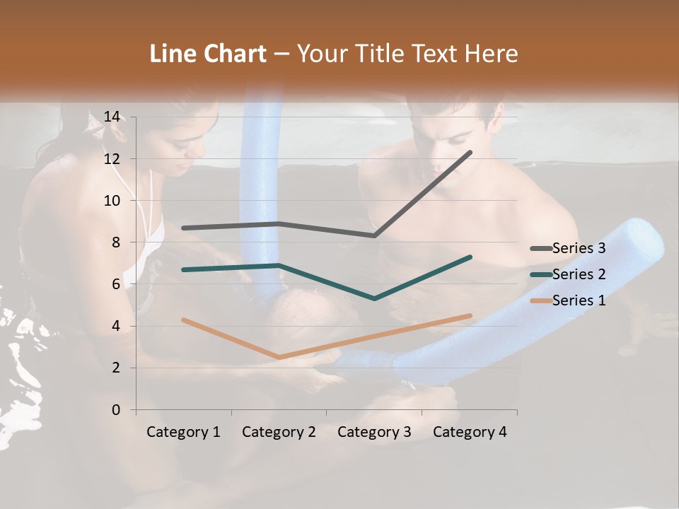 A Man And A Woman In A Swimming Pool PowerPoint Template