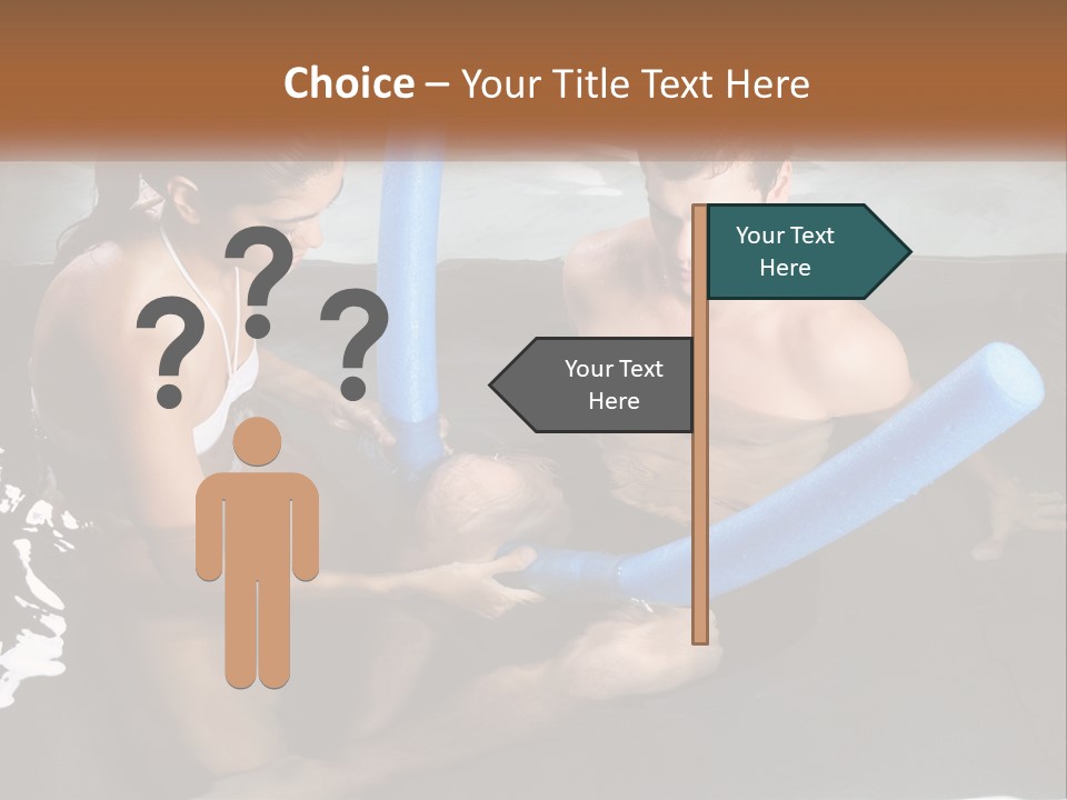 A Man And A Woman In A Swimming Pool PowerPoint Template