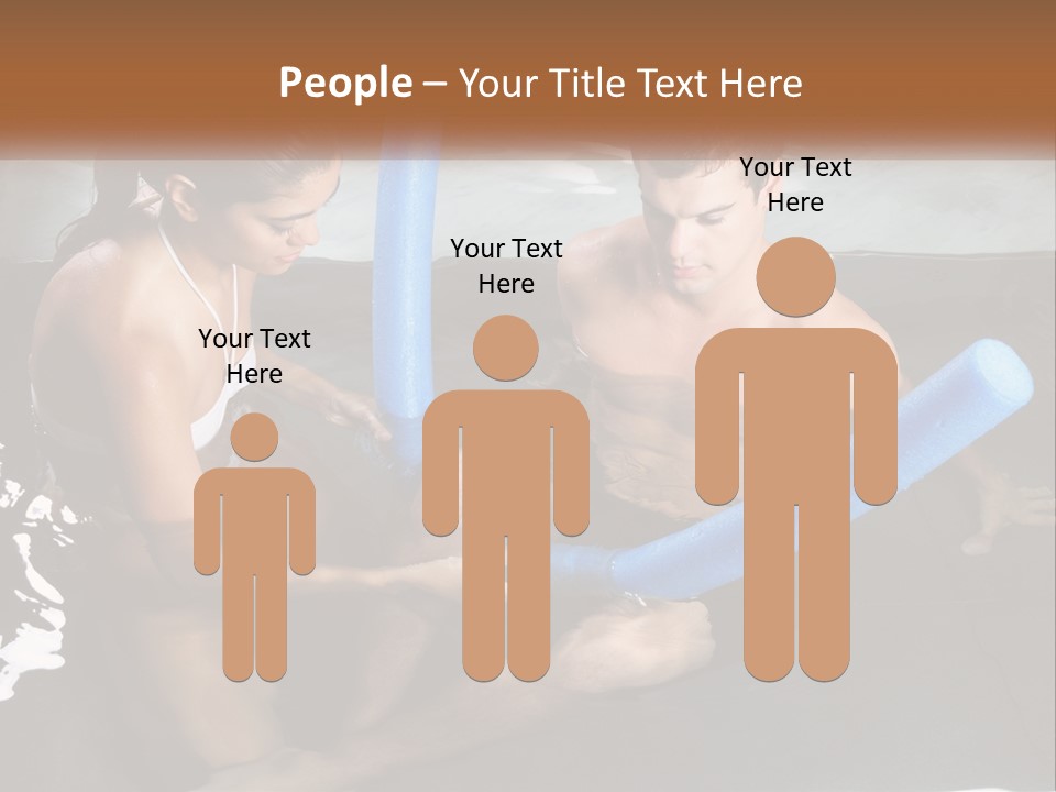 A Man And A Woman In A Swimming Pool PowerPoint Template