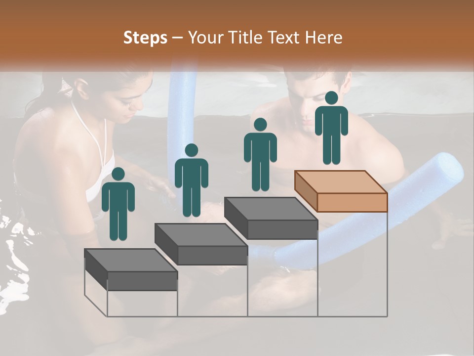 A Man And A Woman In A Swimming Pool PowerPoint Template