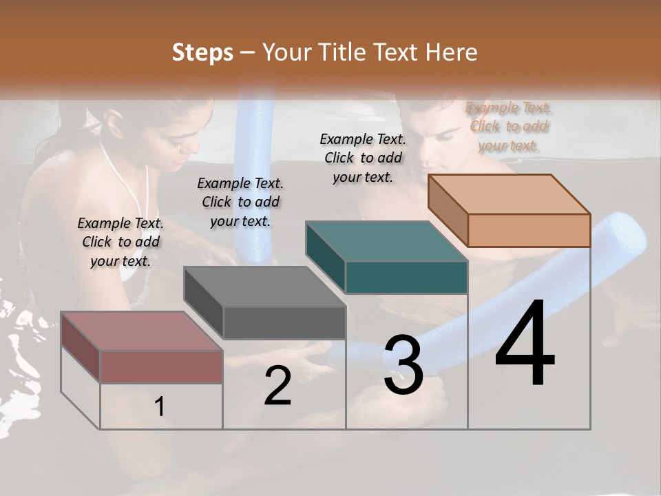 A Man And A Woman In A Swimming Pool PowerPoint Template