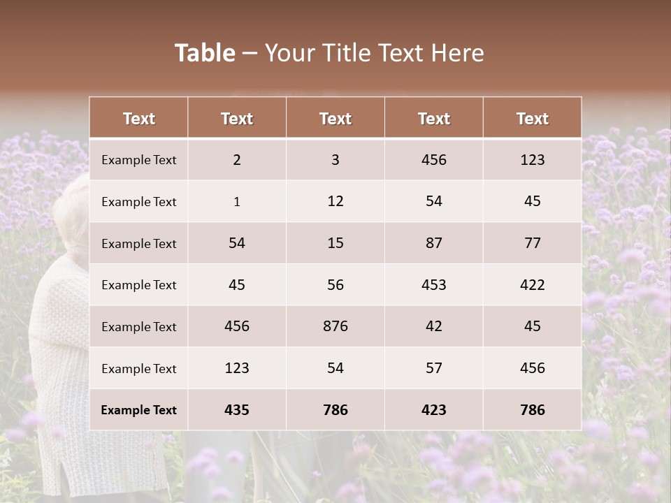 A Group Of Women Holding A Baby In A Field Of Flowers PowerPoint Template