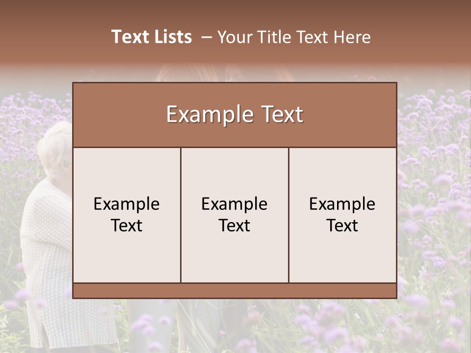 A Group Of Women Holding A Baby In A Field Of Flowers PowerPoint Template