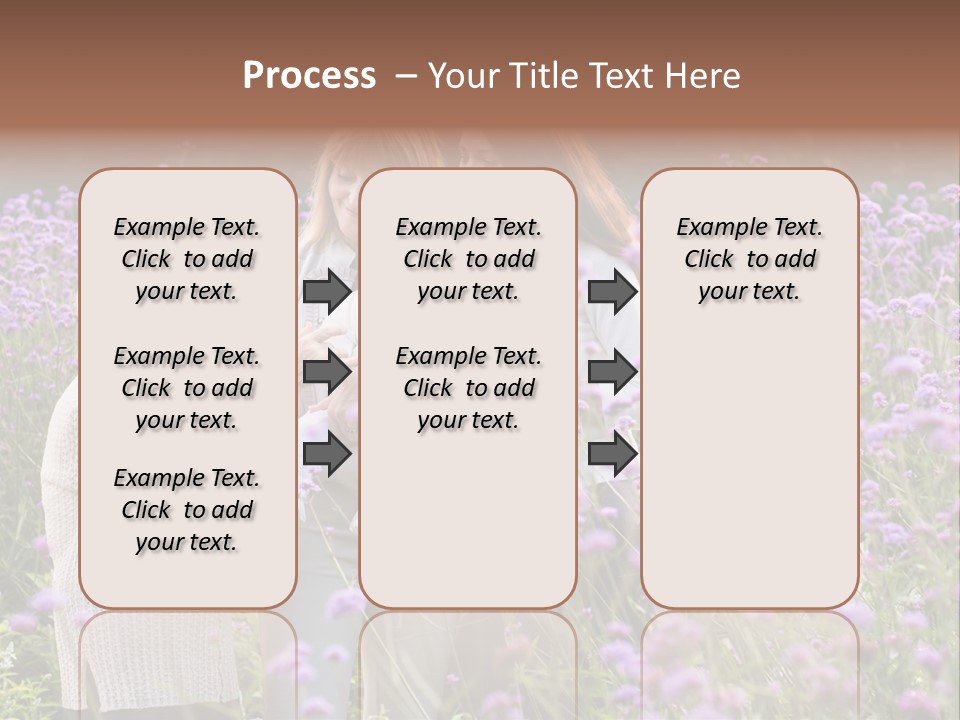 A Group Of Women Holding A Baby In A Field Of Flowers PowerPoint Template