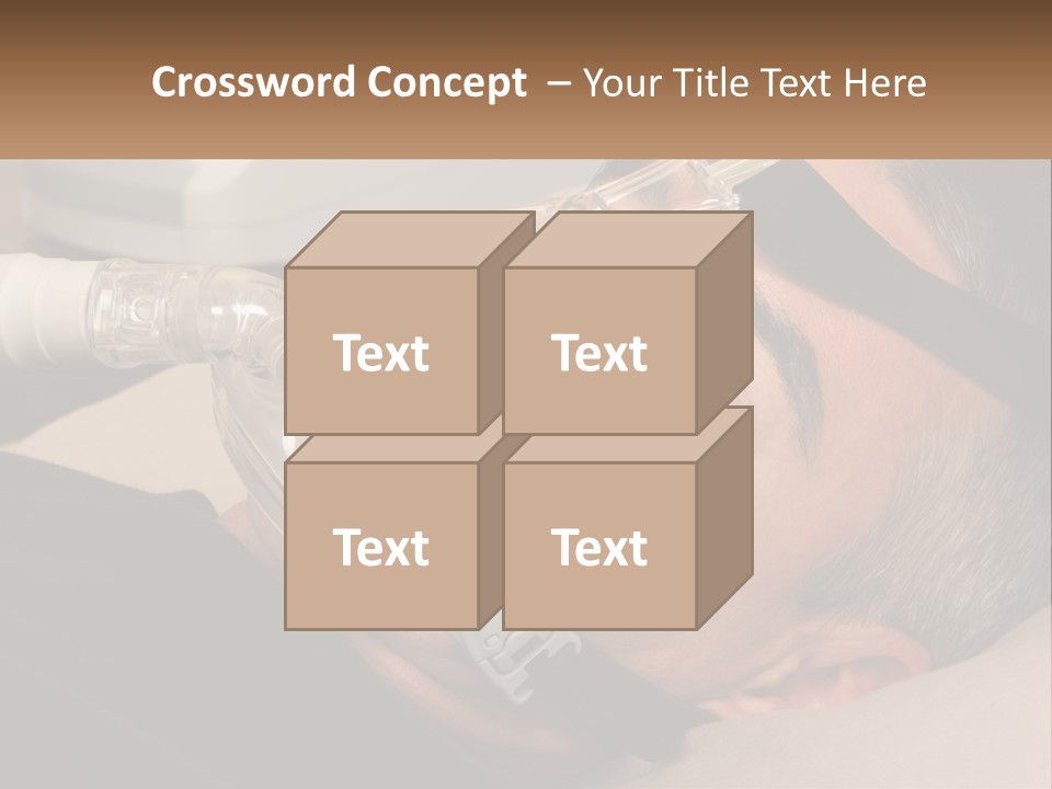 A Man Laying Down With A Breathing Mask On PowerPoint Template