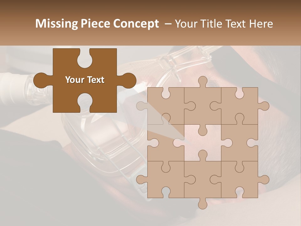 A Man Laying Down With A Breathing Mask On PowerPoint Template