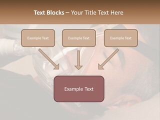 A Man Laying Down With A Breathing Mask On PowerPoint Template
