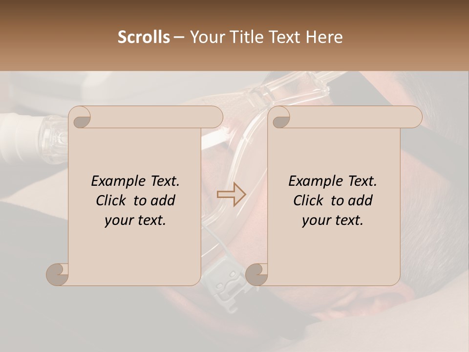 A Man Laying Down With A Breathing Mask On PowerPoint Template