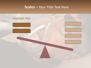 A Man Laying Down With A Breathing Mask On PowerPoint Template