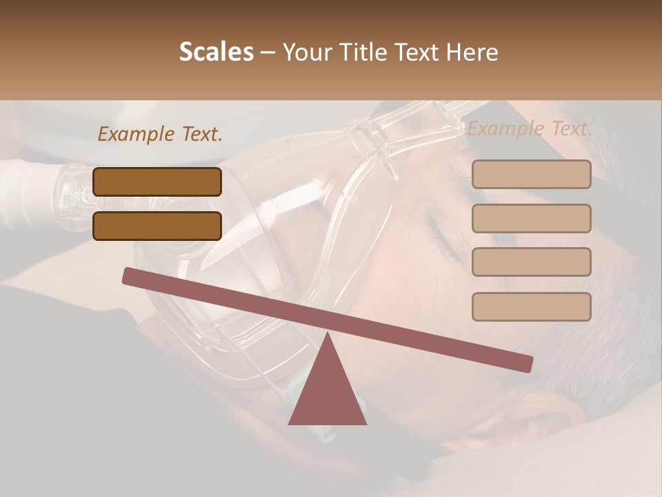 A Man Laying Down With A Breathing Mask On PowerPoint Template