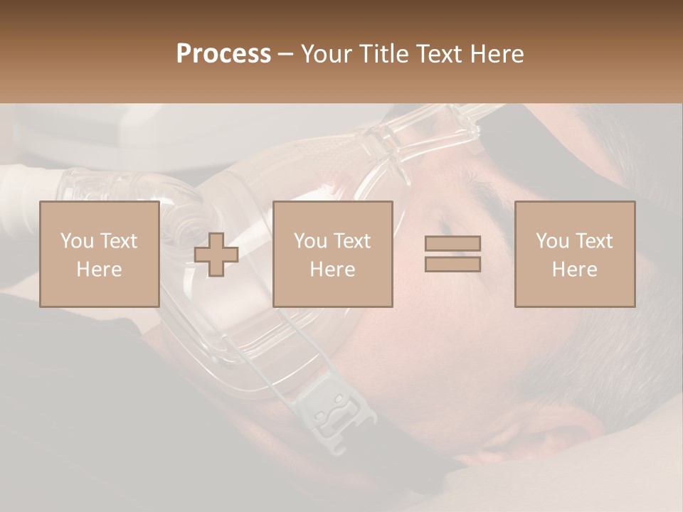 A Man Laying Down With A Breathing Mask On PowerPoint Template