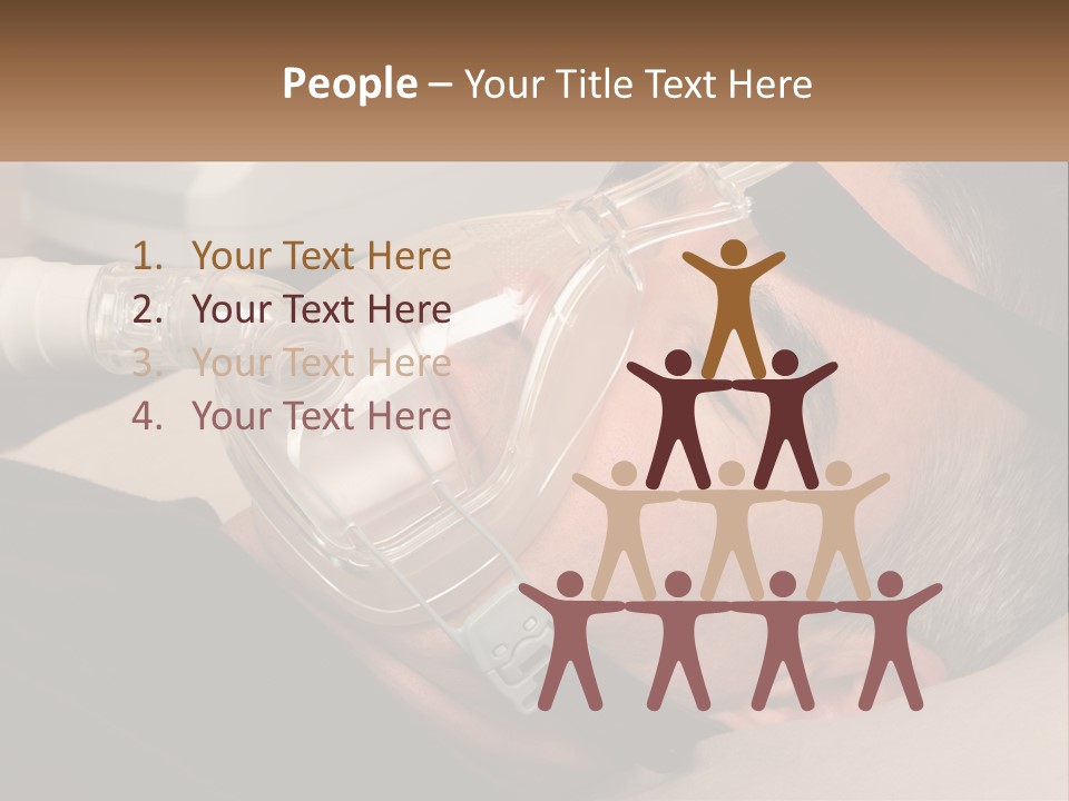 A Man Laying Down With A Breathing Mask On PowerPoint Template