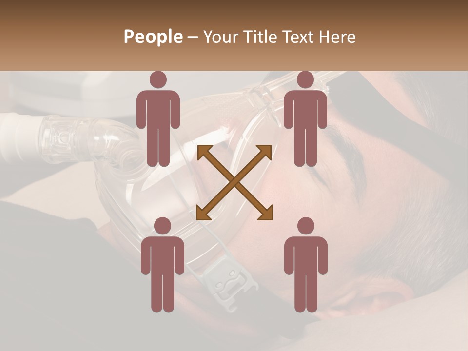 A Man Laying Down With A Breathing Mask On PowerPoint Template