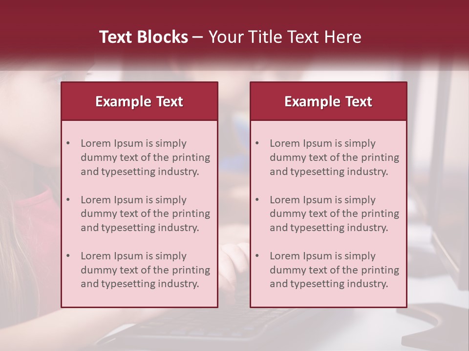A Group Of Children Sitting At A Computer PowerPoint Template