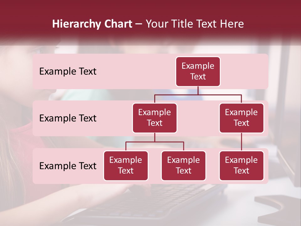 A Group Of Children Sitting At A Computer PowerPoint Template