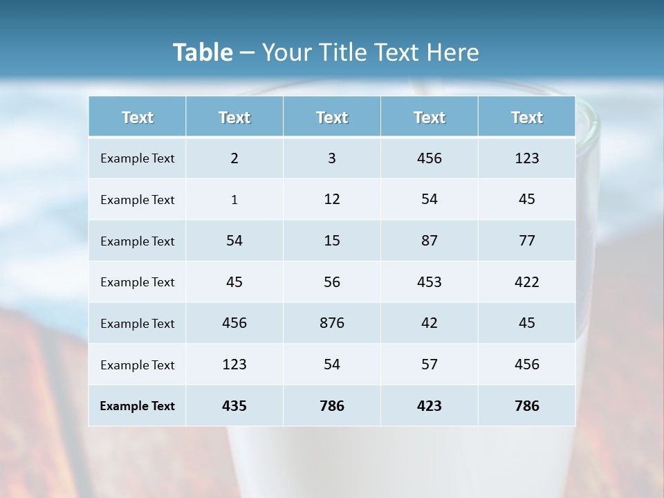A Glass Of Milk Being Poured Into It PowerPoint Template