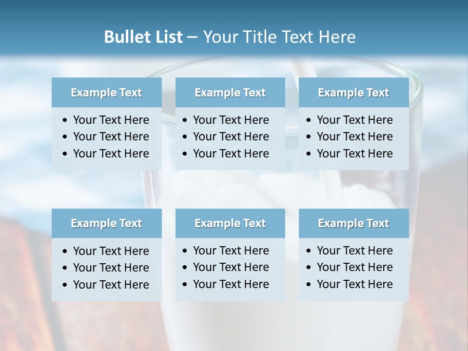 A Glass Of Milk Being Poured Into It PowerPoint Template