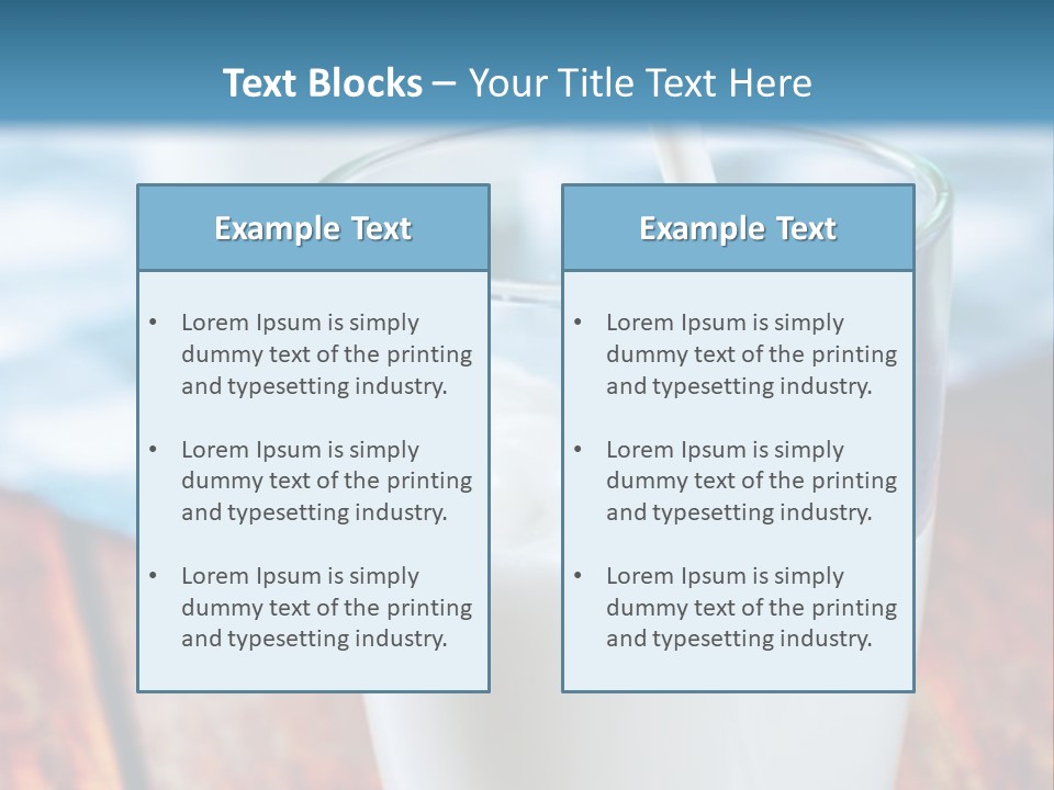 A Glass Of Milk Being Poured Into It PowerPoint Template