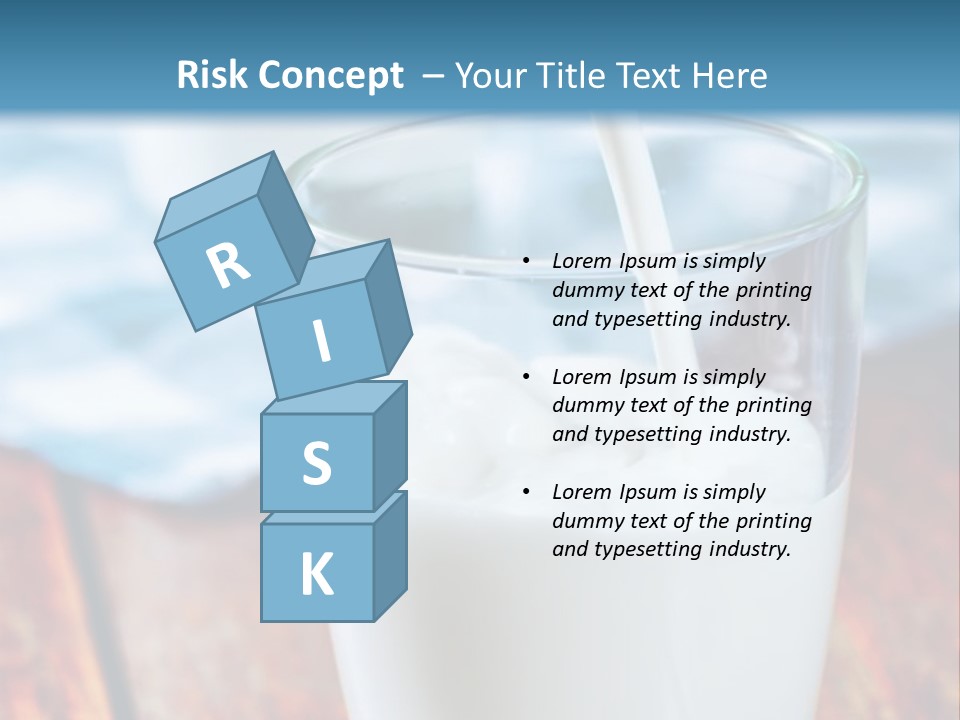 A Glass Of Milk Being Poured Into It PowerPoint Template