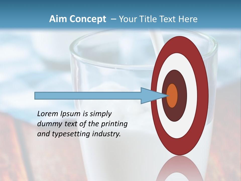 A Glass Of Milk Being Poured Into It PowerPoint Template