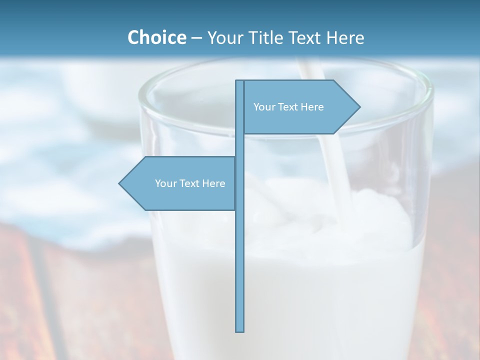 A Glass Of Milk Being Poured Into It PowerPoint Template