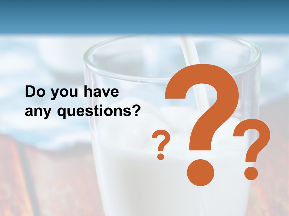 A Glass Of Milk Being Poured Into It PowerPoint Template