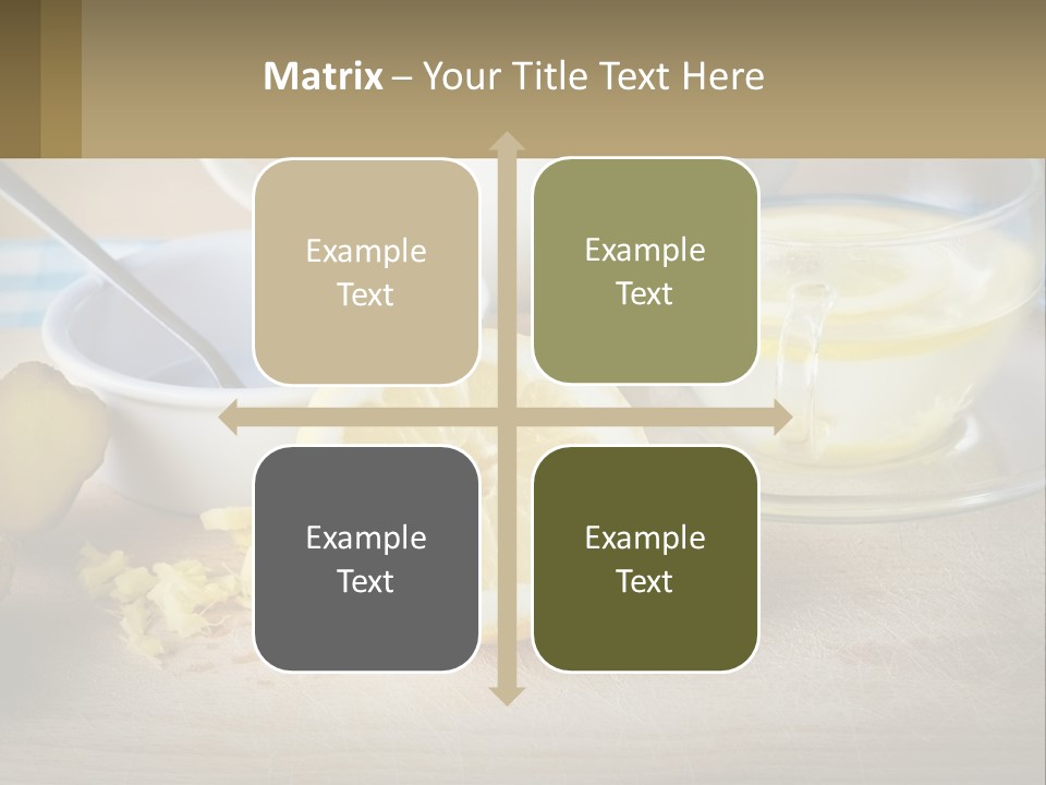 A Table Topped With A Bowl Of Lemons And A Cup Of Tea PowerPoint Template