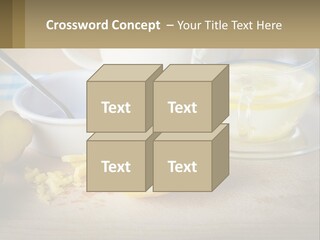 A Table Topped With A Bowl Of Lemons And A Cup Of Tea PowerPoint Template