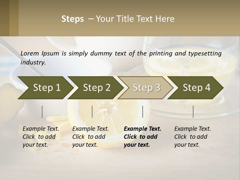 A Table Topped With A Bowl Of Lemons And A Cup Of Tea PowerPoint Template