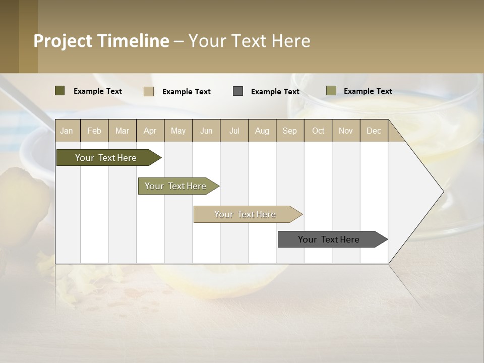 A Table Topped With A Bowl Of Lemons And A Cup Of Tea PowerPoint Template