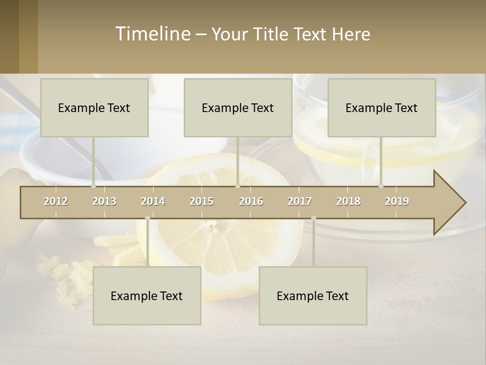 A Table Topped With A Bowl Of Lemons And A Cup Of Tea PowerPoint Template