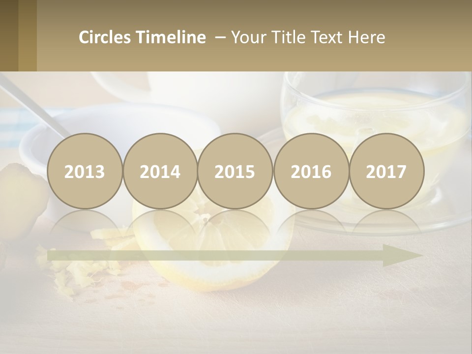 A Table Topped With A Bowl Of Lemons And A Cup Of Tea PowerPoint Template