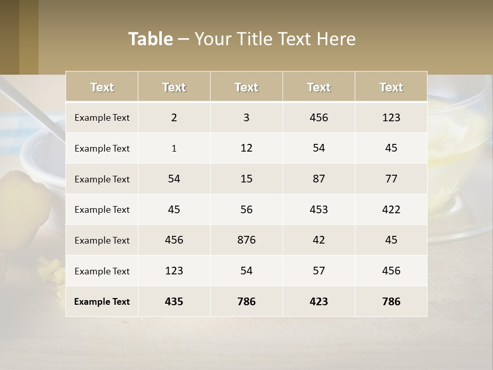 A Table Topped With A Bowl Of Lemons And A Cup Of Tea PowerPoint Template