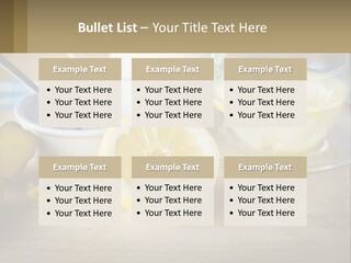 A Table Topped With A Bowl Of Lemons And A Cup Of Tea PowerPoint Template