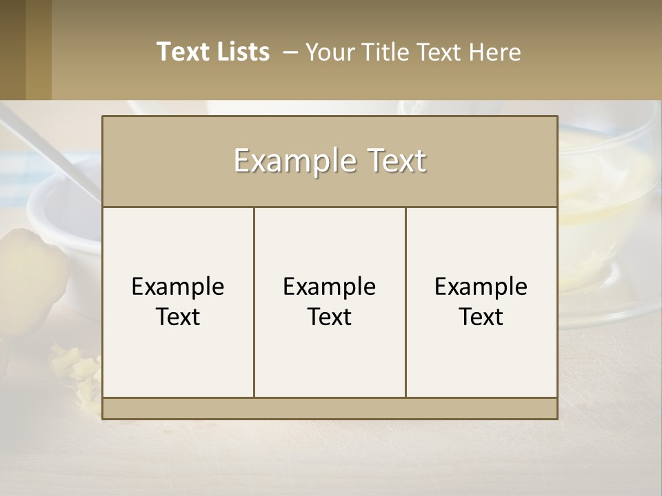 A Table Topped With A Bowl Of Lemons And A Cup Of Tea PowerPoint Template