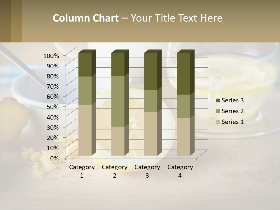 A Table Topped With A Bowl Of Lemons And A Cup Of Tea PowerPoint Template