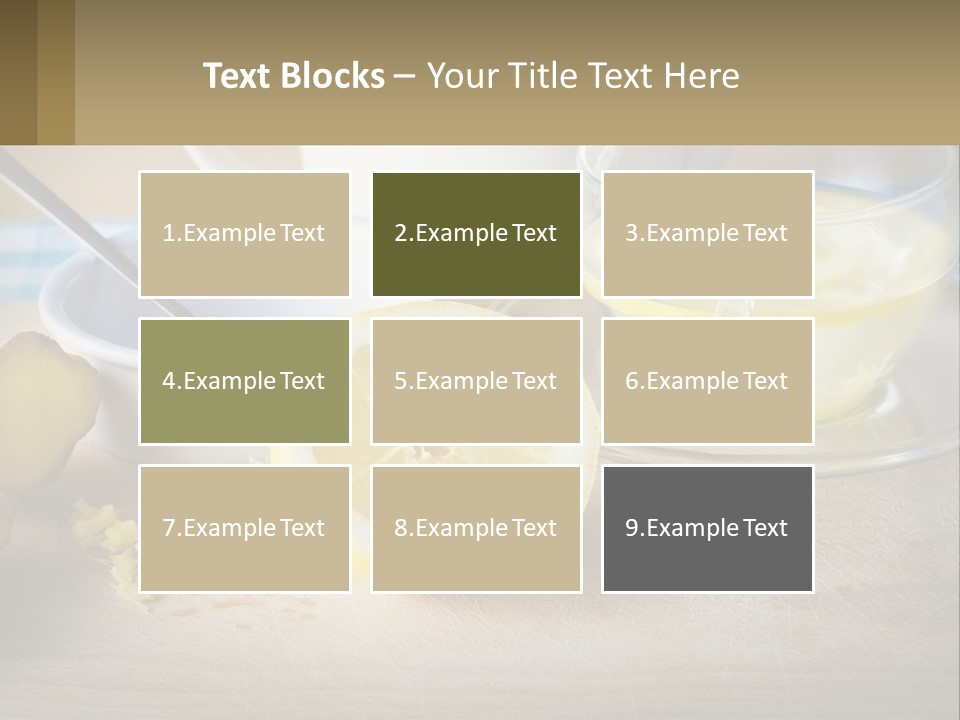 A Table Topped With A Bowl Of Lemons And A Cup Of Tea PowerPoint Template