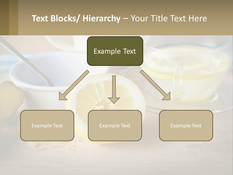 A Table Topped With A Bowl Of Lemons And A Cup Of Tea PowerPoint Template