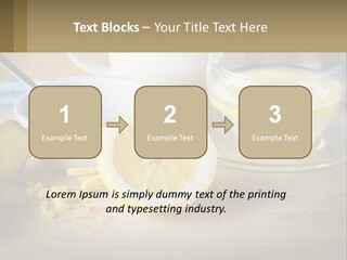A Table Topped With A Bowl Of Lemons And A Cup Of Tea PowerPoint Template