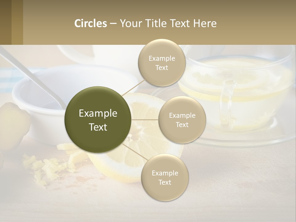 A Table Topped With A Bowl Of Lemons And A Cup Of Tea PowerPoint Template