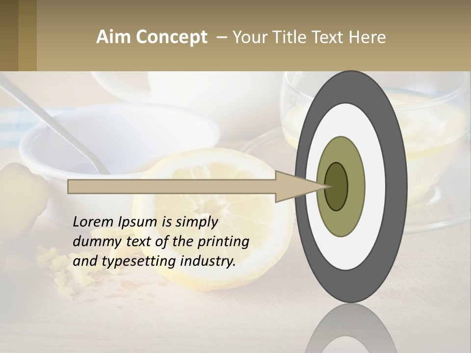 A Table Topped With A Bowl Of Lemons And A Cup Of Tea PowerPoint Template