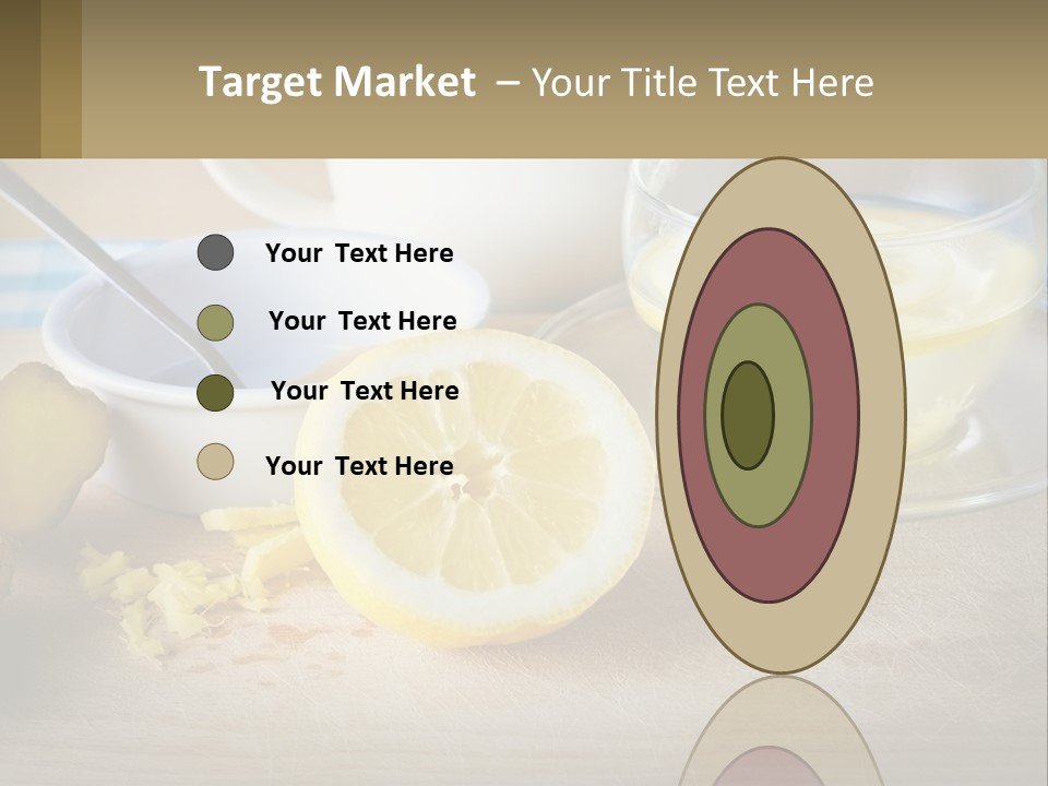 A Table Topped With A Bowl Of Lemons And A Cup Of Tea PowerPoint Template