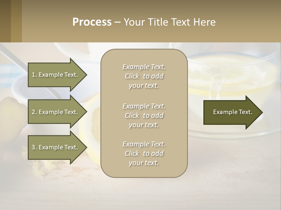 A Table Topped With A Bowl Of Lemons And A Cup Of Tea PowerPoint Template
