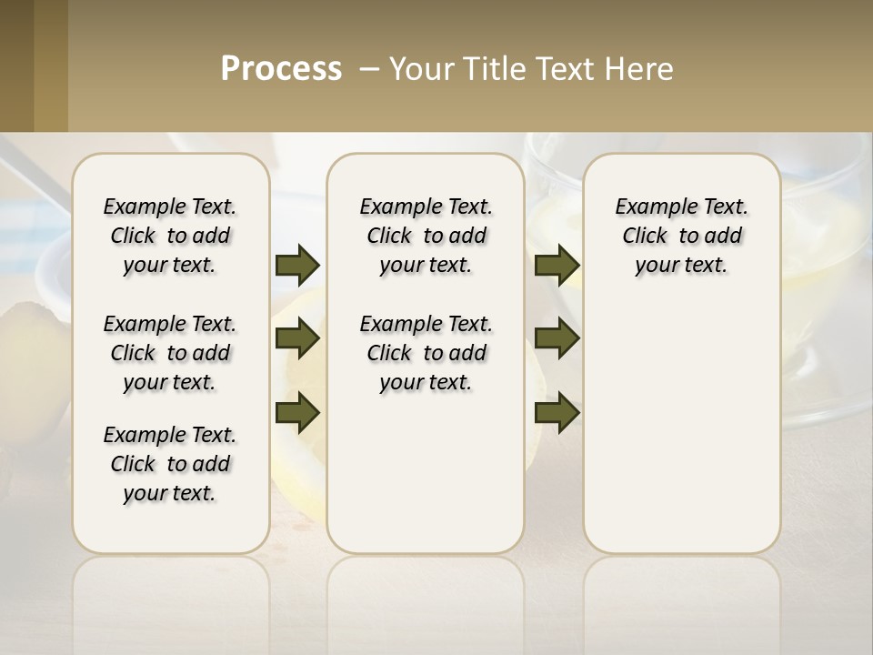 A Table Topped With A Bowl Of Lemons And A Cup Of Tea PowerPoint Template